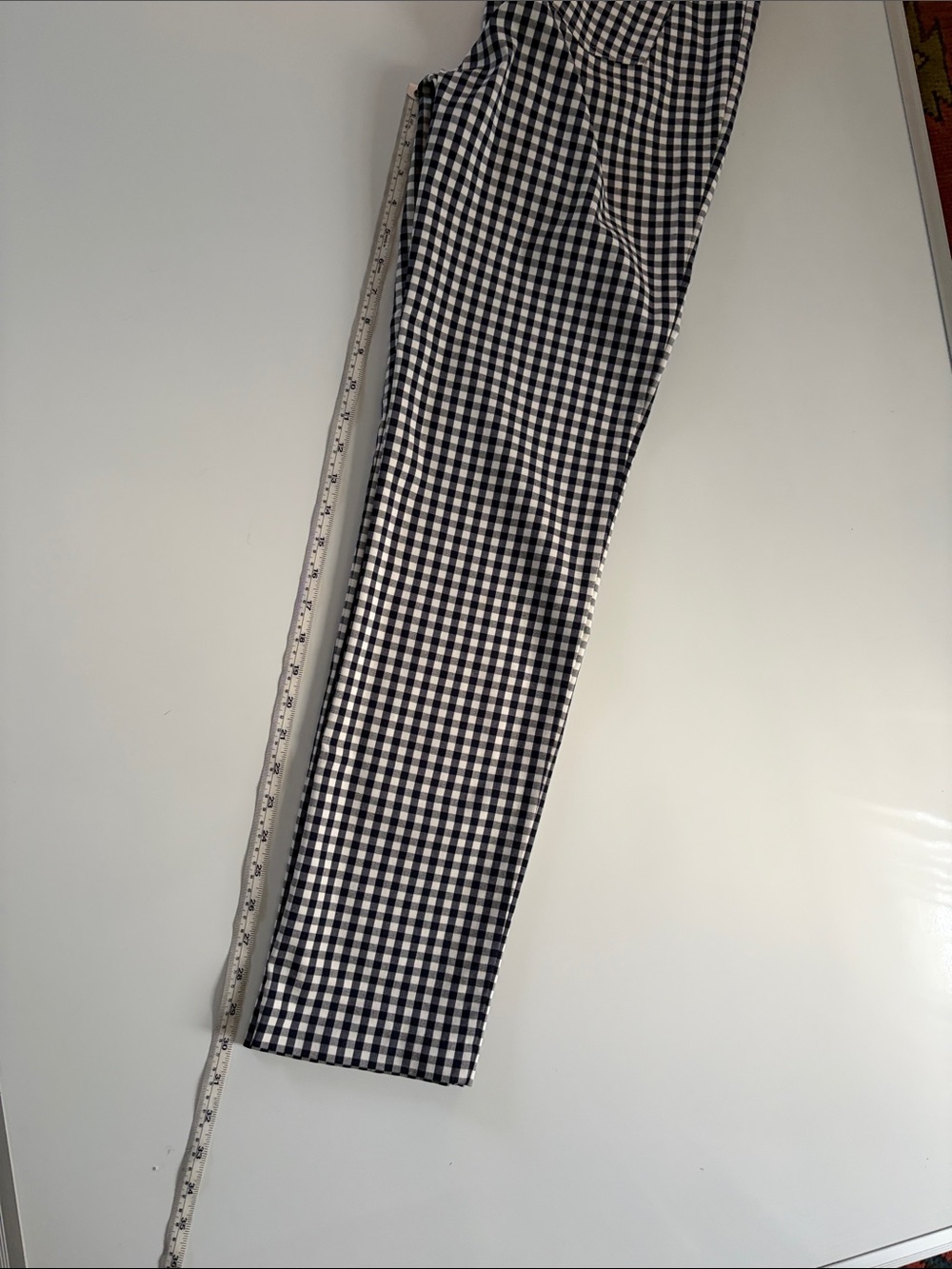 J McLaughlin Masie Ankle pants Size 12 Ginham Check - Picture 5 of 9